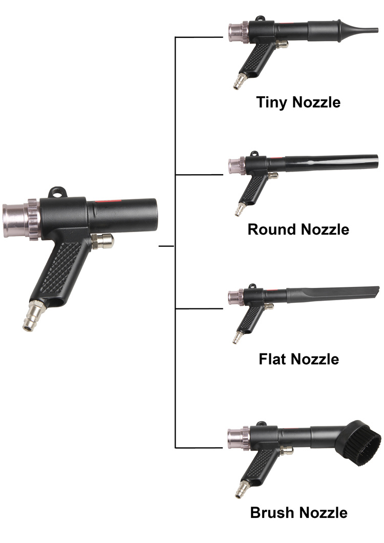 Long Flow Round Nozzle Vacuuming Gun for Clean Equipment