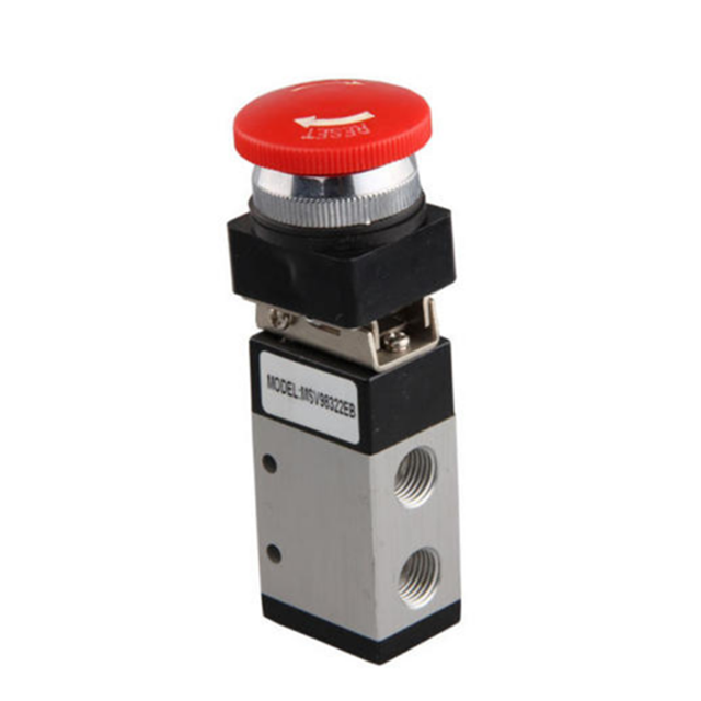 Xhnotion Pneumatic Directional Solenoid Valve Push Button Vave with Red Mushroom Msv86521eb