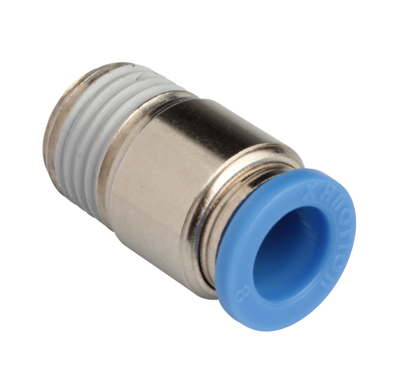 Xhnotion - Pneumatic Push in Round Male Straight Air Hose Fittings with 100% Tested