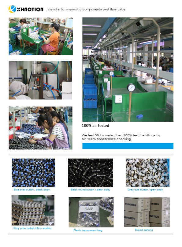 Xhnotion - Pneumatic Push in Male Round Straight BSPP Thread Air Hose Fitting with 100% Tested