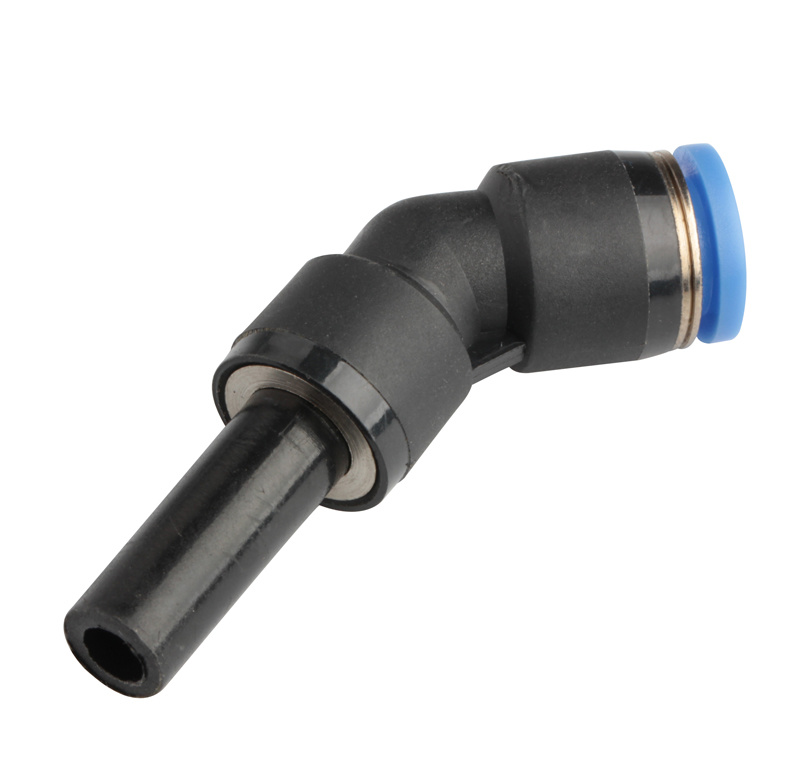 Xhnotion - Pneumatic Push in Plug in 45 Elbow Air Hose Fitting with 100% Tested