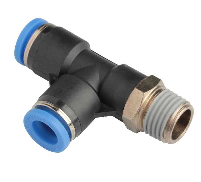Xhnotion - Pneumatic Push in Male Run Tee Air Hose Fittings with 100% Tested
