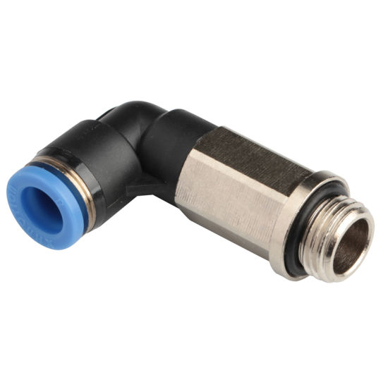 Xhnotion - Pneumatic Push in Extended Male Elbow BSPP Thread Air Hose Fittings with 100% Tested
