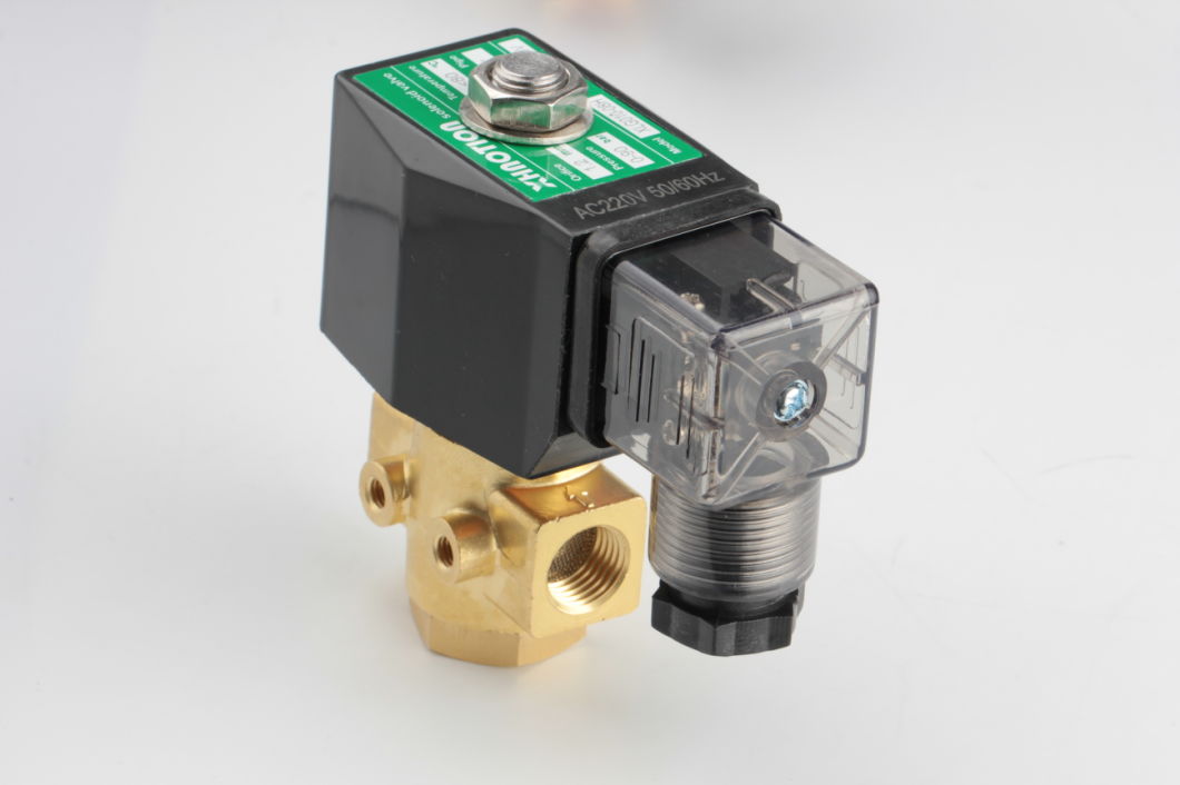 Brass High Pressure 90 Bar Solenoid Valve, AC220V, Normally Open Valve for Air Water Oil