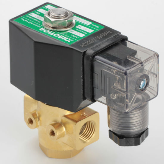 Brass High Pressure 90 Bar Solenoid Valve, AC220V, Normally Open Valve for Air Water Oil