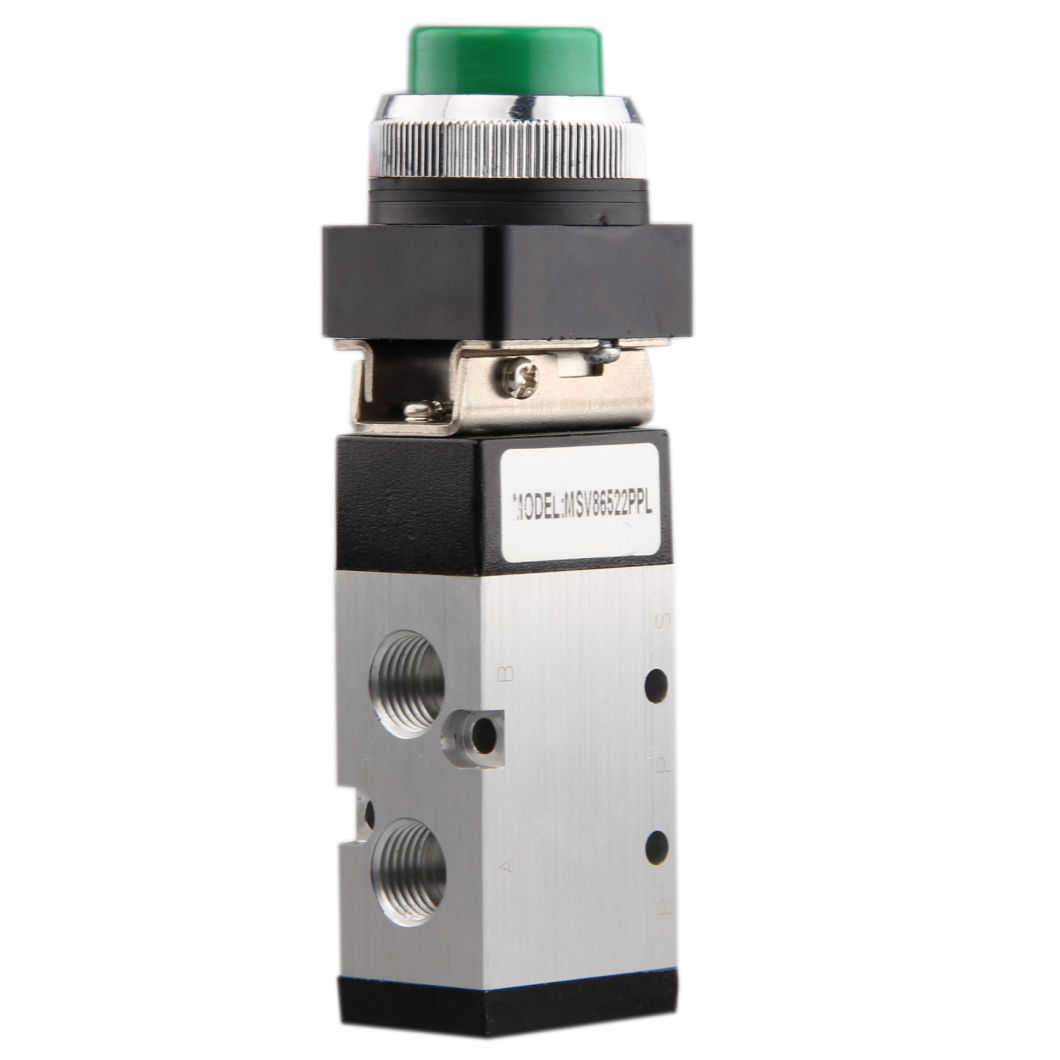 Xhnotion Pneumatic Sirectional Solenoid Valve 3/2 Green Convex Push Button Valve Msv98321ppl