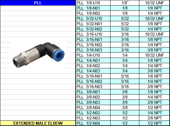 Xhnotion Extended elbow Pneumatic Fittings