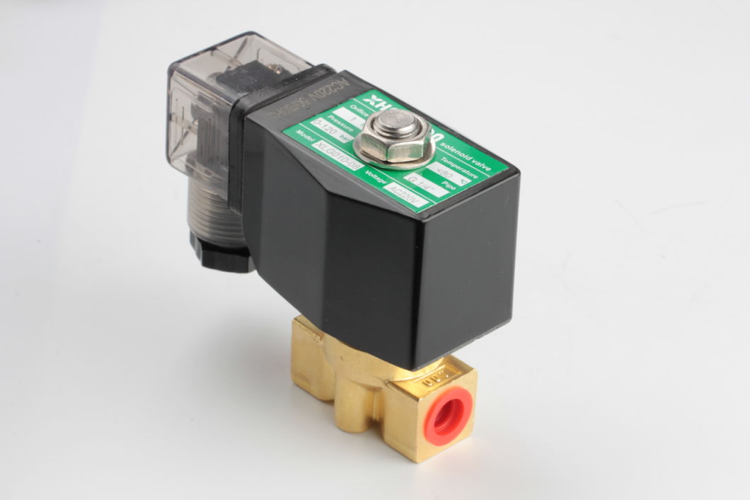 Brass High Pressure 120 Bar Solenoid Valve, AC220V, Normally Closed Valve for Air Water Oil