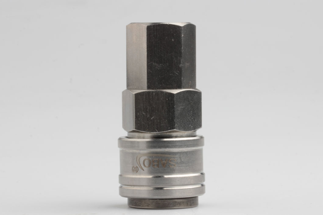 Sabo Xhnotion 1/4, 3/8, 1/2 Female Socket Stainless Steel SS304 Quick Coupling, Air Coupler, Compressor Pneumatic Coupling