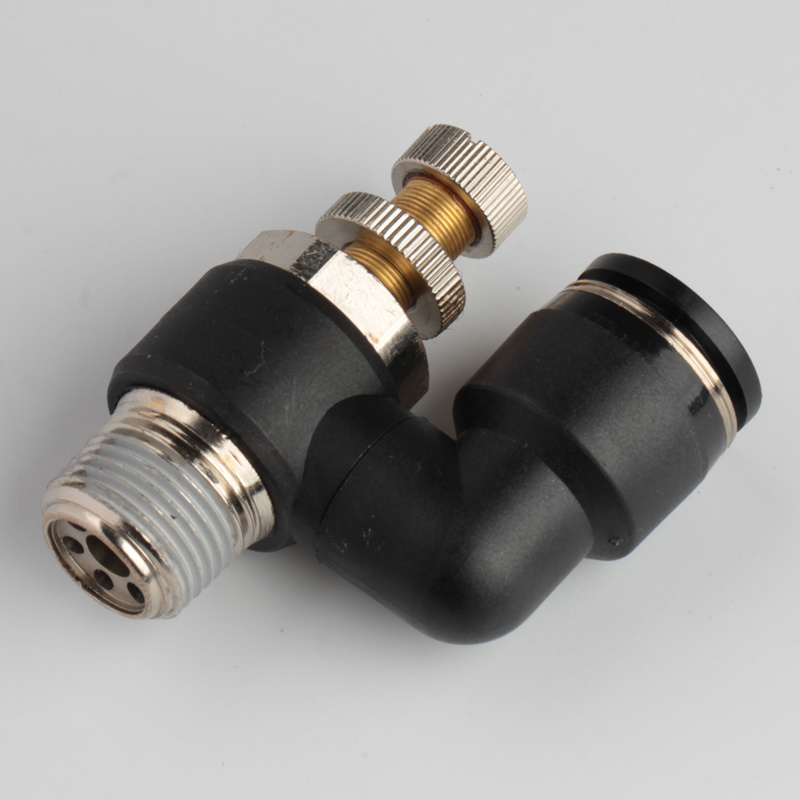 Xhnotion - Pneumatic Fittings Throttle Valve with Swivel Fitting with 100% Tested