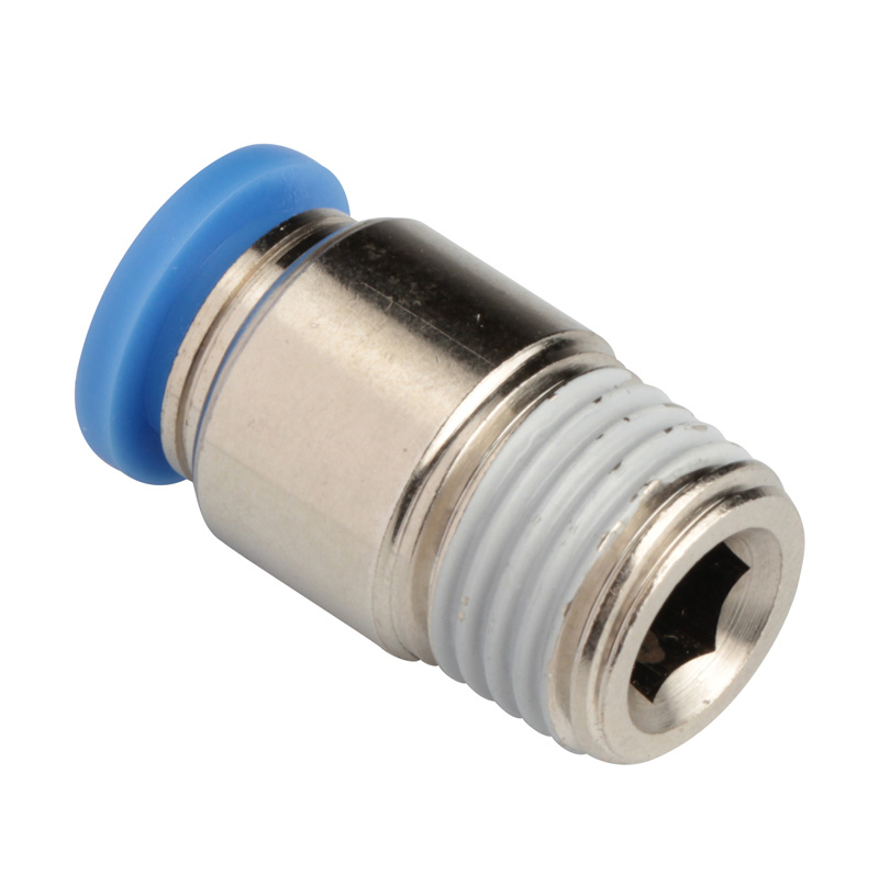 Xhnotion - Pneumatic Push in Round Male Straight Air Hose Fittings with 100% Tested