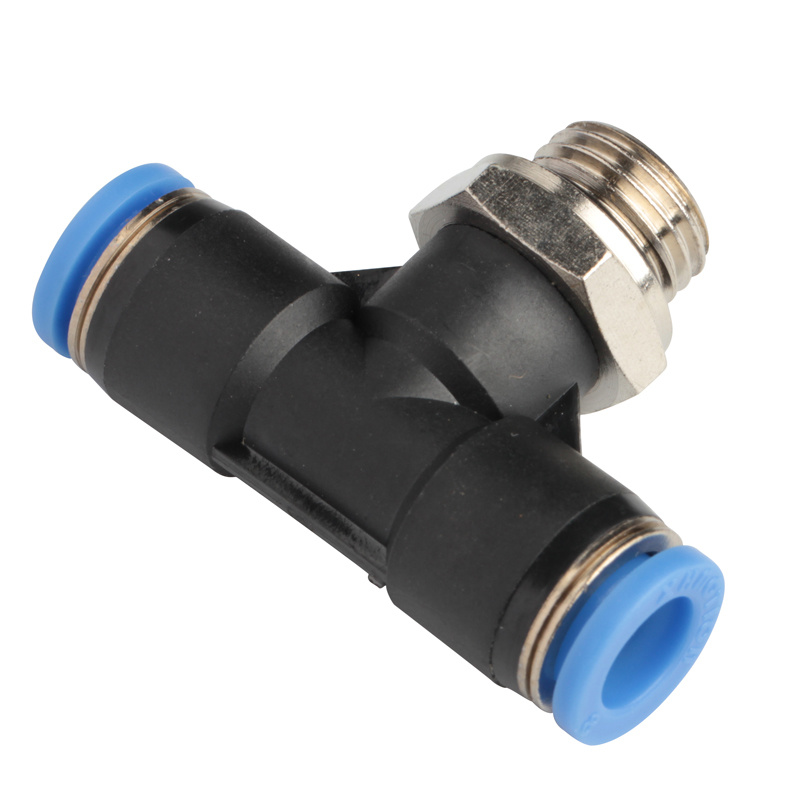 Xhnotion - Pneumatic Push in Male Tee BSPP Thread Air Hose Fitting with 100% Tested