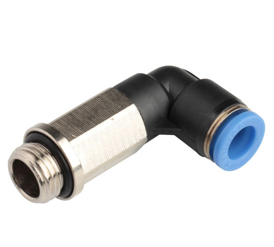 Xhnotion - Pneumatic Push in Extended Male Elbow BSPP Thread Air Hose Fittings with 100% Tested