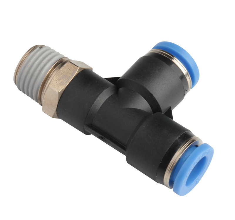 Xhnotion - Pneumatic Push in Male Run Tee Air Hose Fittings with 100% Tested