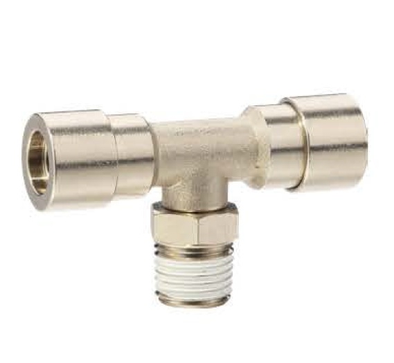 Anti-Spark Push in Fittings Flame Resistance Automotive Male Tee