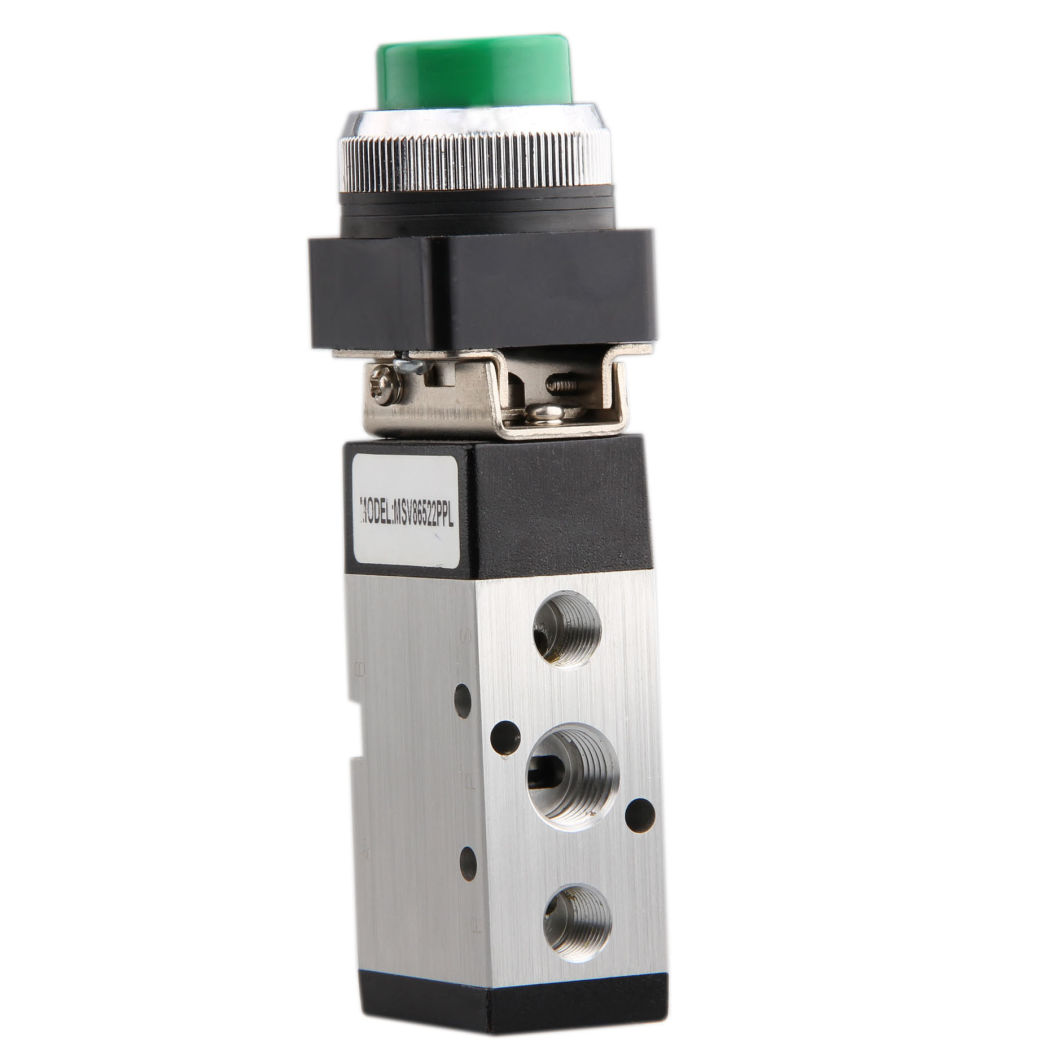 Xhnotion Pneumatic Sirectional Solenoid Valve 3/2 Green Convex Push Button Valve Msv98321ppl