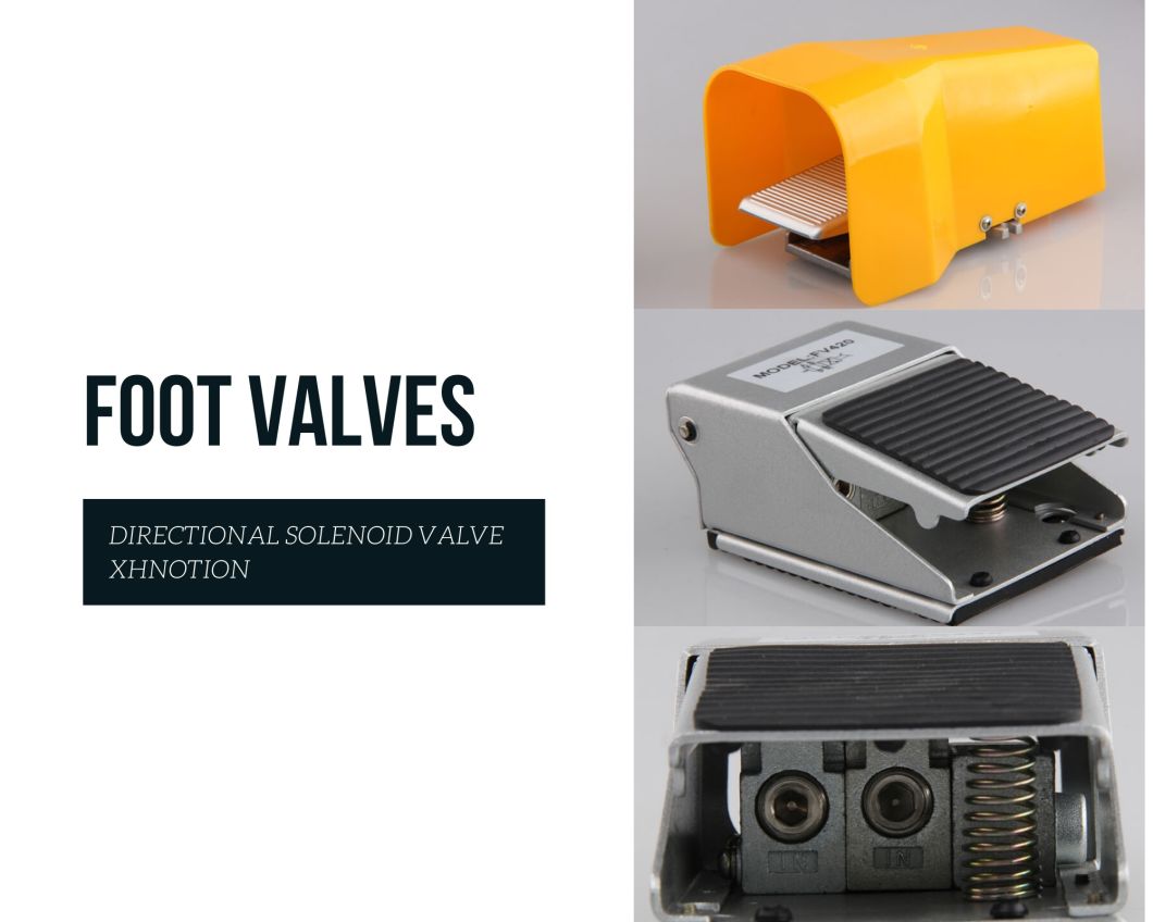 Xhnotion Directional Solenoid Valve Foot Valves 4 Way 2 Position 1/4 with Guard