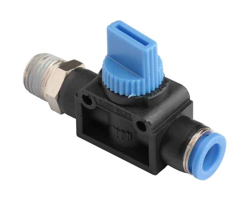 Pneumatic Push in Fitting Thread to Tube Hand Valve 1/8
