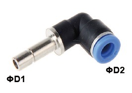 Xhnotion - Pneumatic Push in Plug in Reducer Elbow Air Hose Fitting with 100% Tested