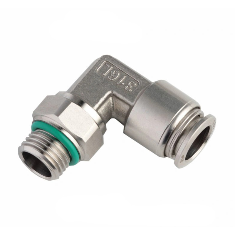 Push to Connector Stainless Steel G Thread Metal Sleeve (SSPL-G) Male Elbow Pneumatic Air Fitting