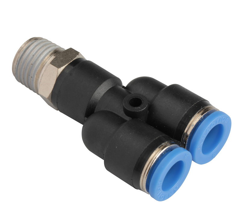 Xhnotion - Pneumatic Push in Male Y Air Hose Fitting with 100% Tested