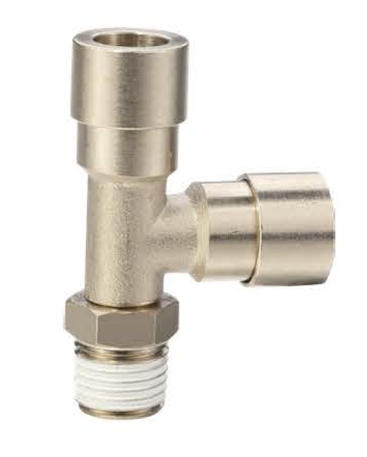 Anti-Spark Push in Fittings Flame Resistance Automotive Male Run Tee