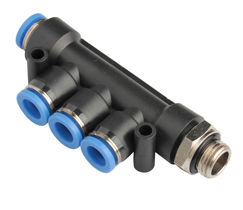 Xhnotion - Pneumatic Push in Male Triple Branch Air Hose Fittings with 100% Tested