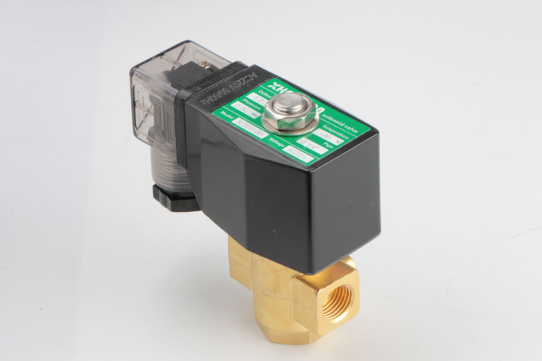 Brass High Pressure 90 Bar Solenoid Valve, AC220V, Normally Open Valve for Air Water Oil
