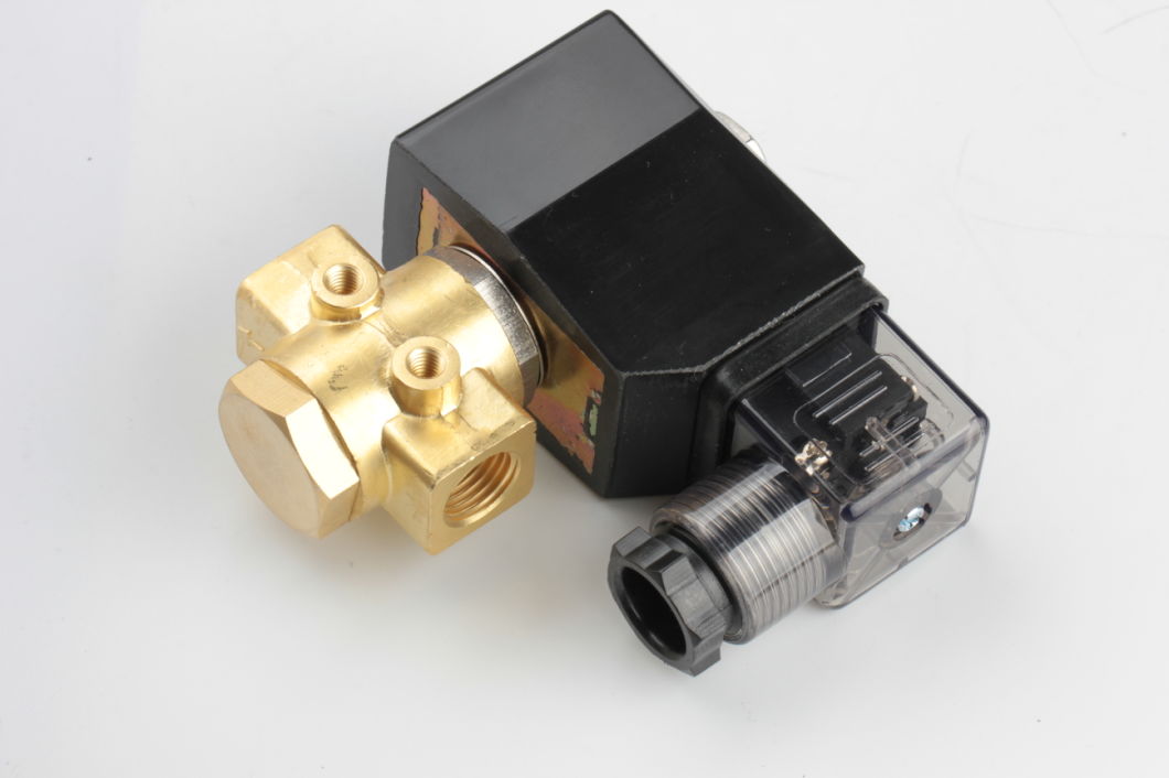 Brass High Pressure 90 Bar Solenoid Valve, AC220V, Normally Open Valve for Air Water Oil