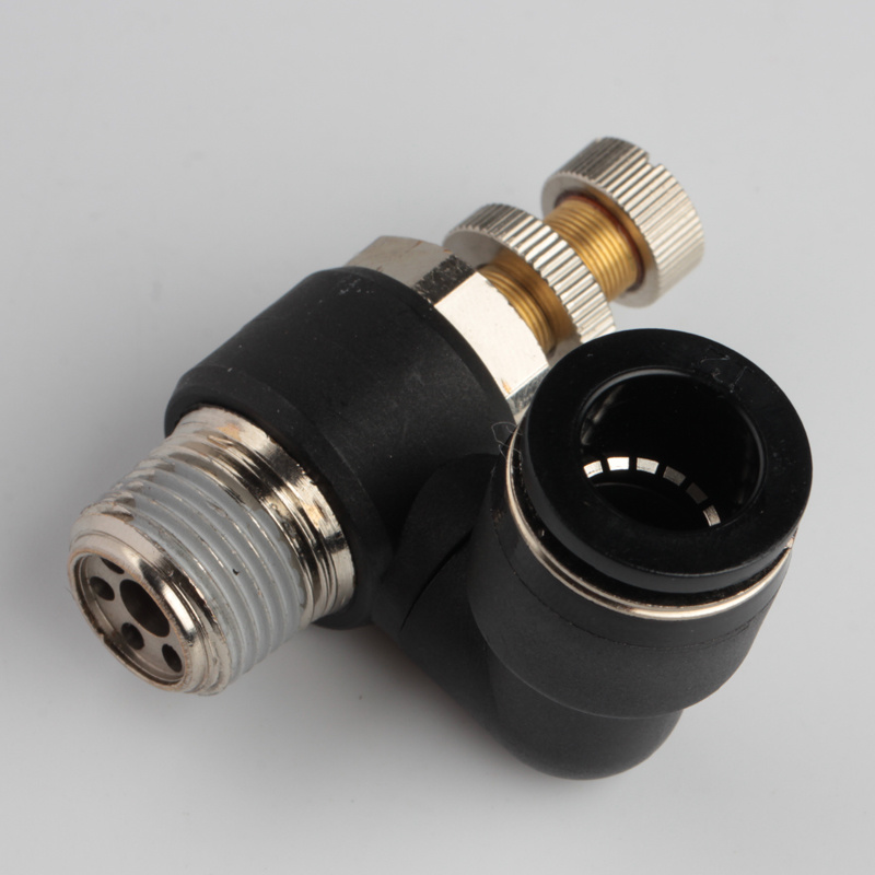 Xhnotion - Pneumatic Fittings Throttle Valve with Swivel Fitting with 100% Tested