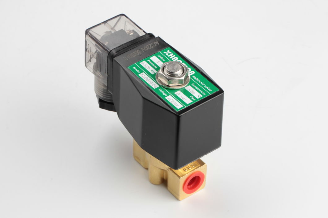 Brass High Pressure 120 Bar Solenoid Valve, AC220V, Normally Closed Valve for Air Water Oil