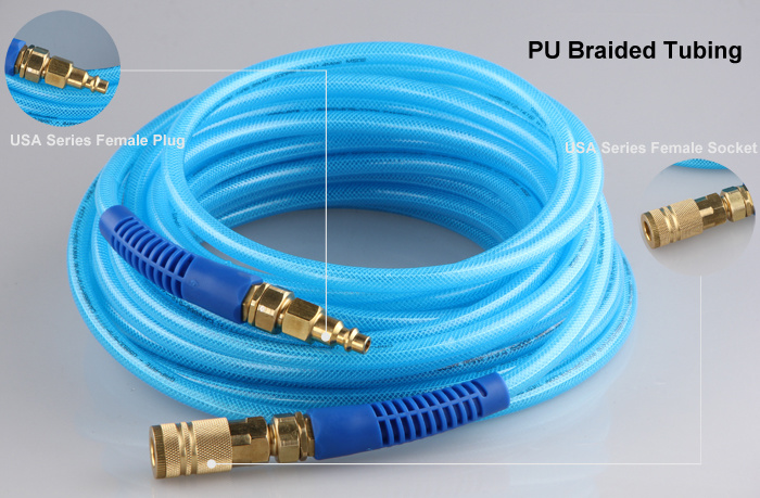 Air Spiral Tubing with Euro Universal Coupler