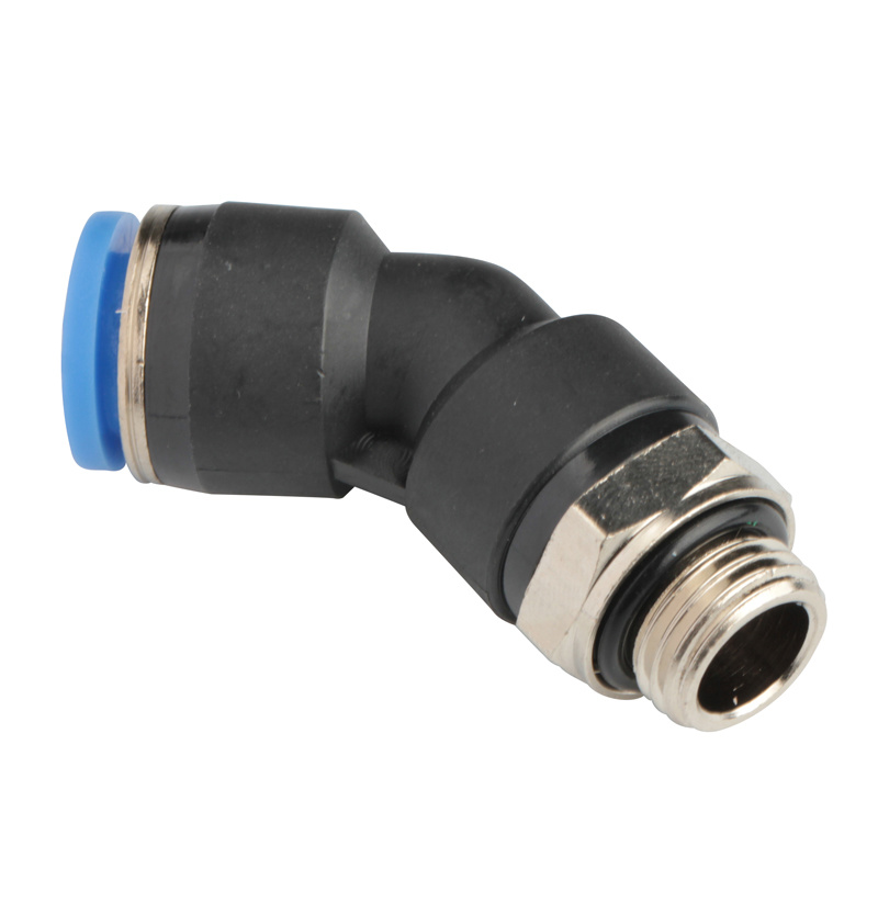 Xhnotion - Pneumatic Push in Male 45 Elbow BSPP Thread Air Hose Fitting with 100% Tested