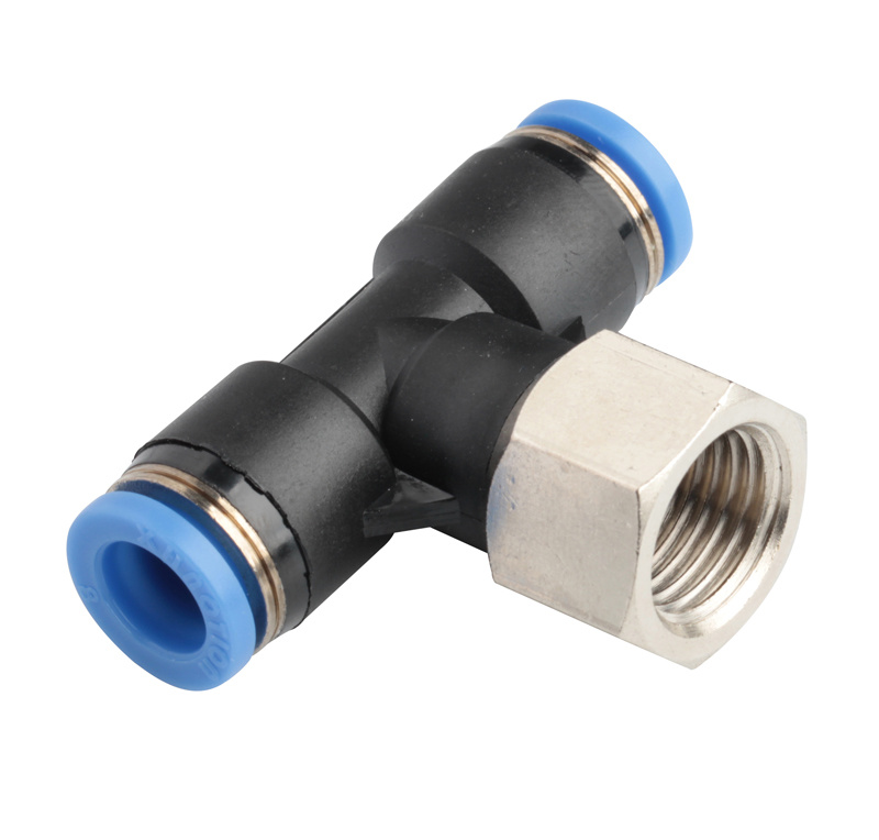 Xhnotion - Pneumatic Push in Female Tee Air Hose Fitting with 100% Tested