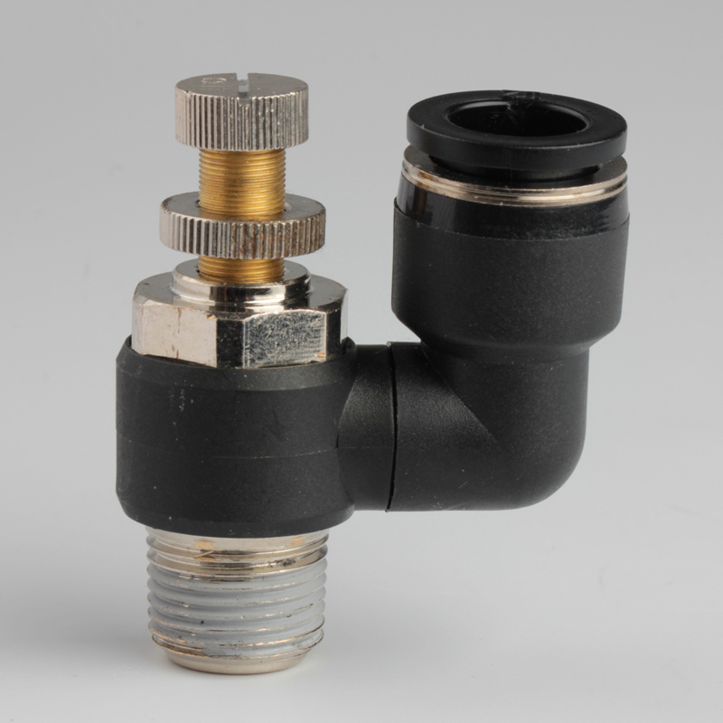Xhnotion - Pneumatic Fittings Throttle Valve with Swivel Fitting with 100% Tested