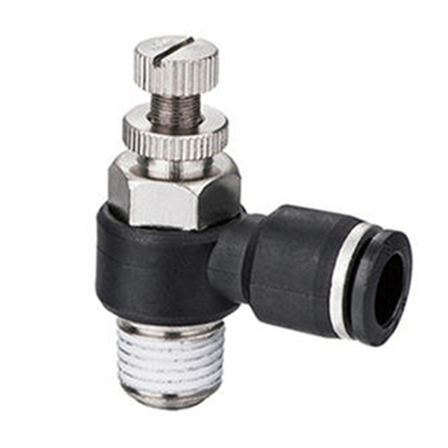 Compact Flow Control Valve Pneumatic Fitting