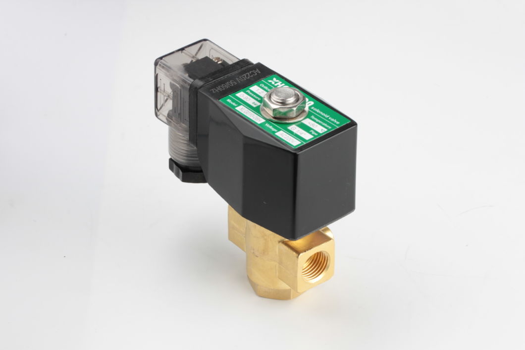 Brass High Pressure 90 Bar Solenoid Valve, AC220V, Normally Open Valve for Air Water Oil