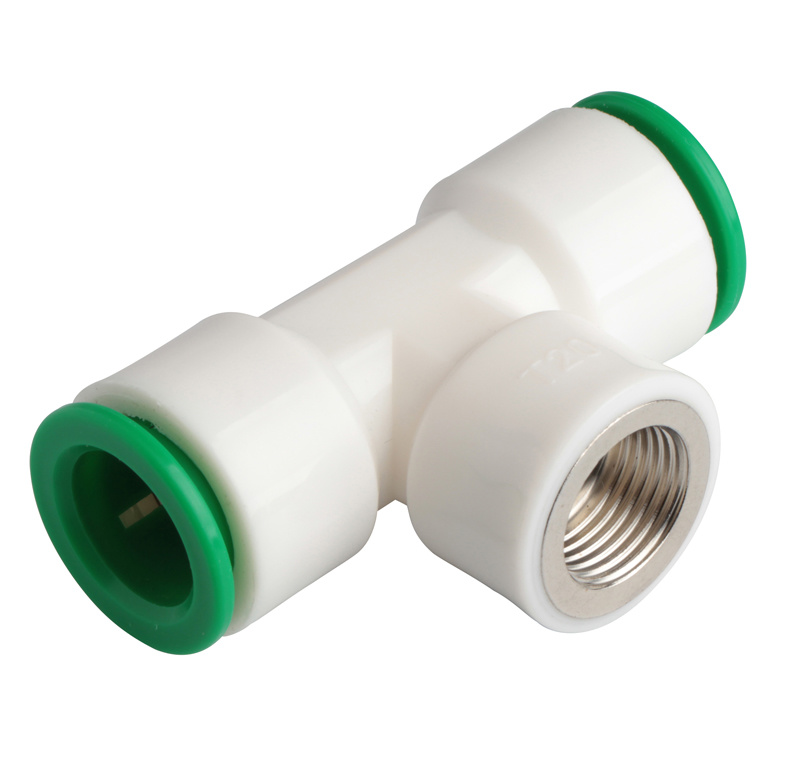 20mm, 25mm, 32mm Main Line Female Tee Quick Connect Fitting