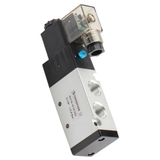 Xhnition DC24V 5 Way 2 Position G3/8" Internally Piloted Acting Type Single Electrical Control Pneumatic Solenoid Air Valve 4V310-10