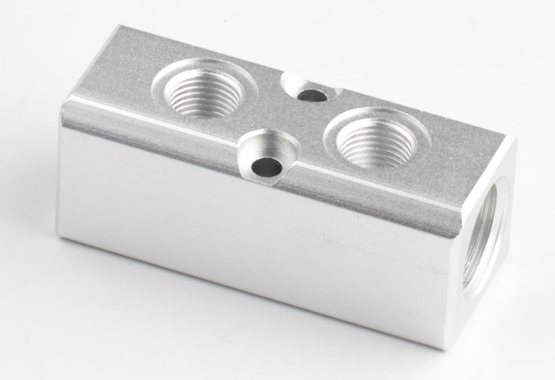 Xhnotion Two-Station Aluminum Pneumatic Manifold with 1/2'' BSPP Inlet, 1/4''bspp Outlet