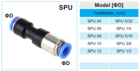 Pneumatic Fitting Union Straight Stop Fitting 10 Bar