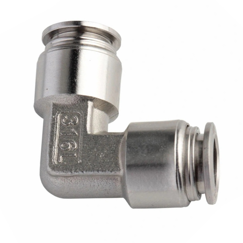 16mm Tube 316L Stainless Steel Push in Fitting Union Elbow
