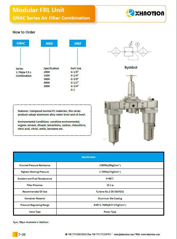 17 Bar Aluminum Air Regulator Filter Lubricator F. R. L Combination.