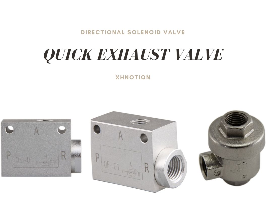 Xhnotion Pneumatic Directional Solenoid Valve 1/8''aluminum Quick Exhaust Valve Qe-01