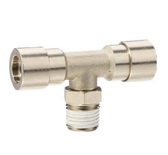 Anti-Spark Push in Fittings Flame Resistance Automotive Male Tee