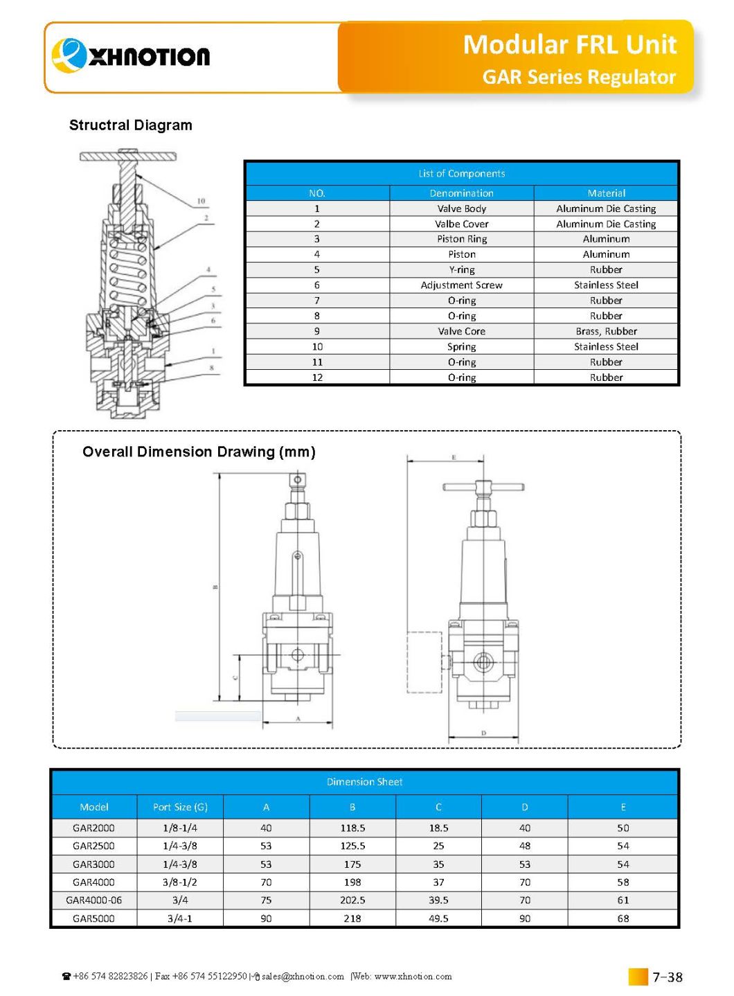 Xhnotion Pneumatic 17 Bar Aluminum Air Regulator F. R. L Unit.
