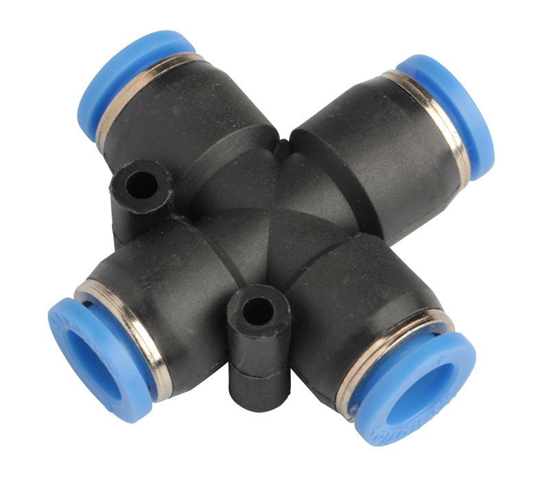 Xhnotion - Pneumatic Push in Union Cross Air Hose Fittings with 100% Tested