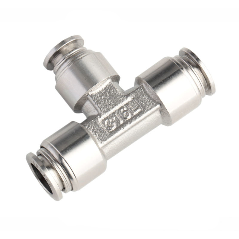 (SSPE12) Union Tee AISI316 Pneumatic Fittings T Type Connector T Shape Pipe Fittings