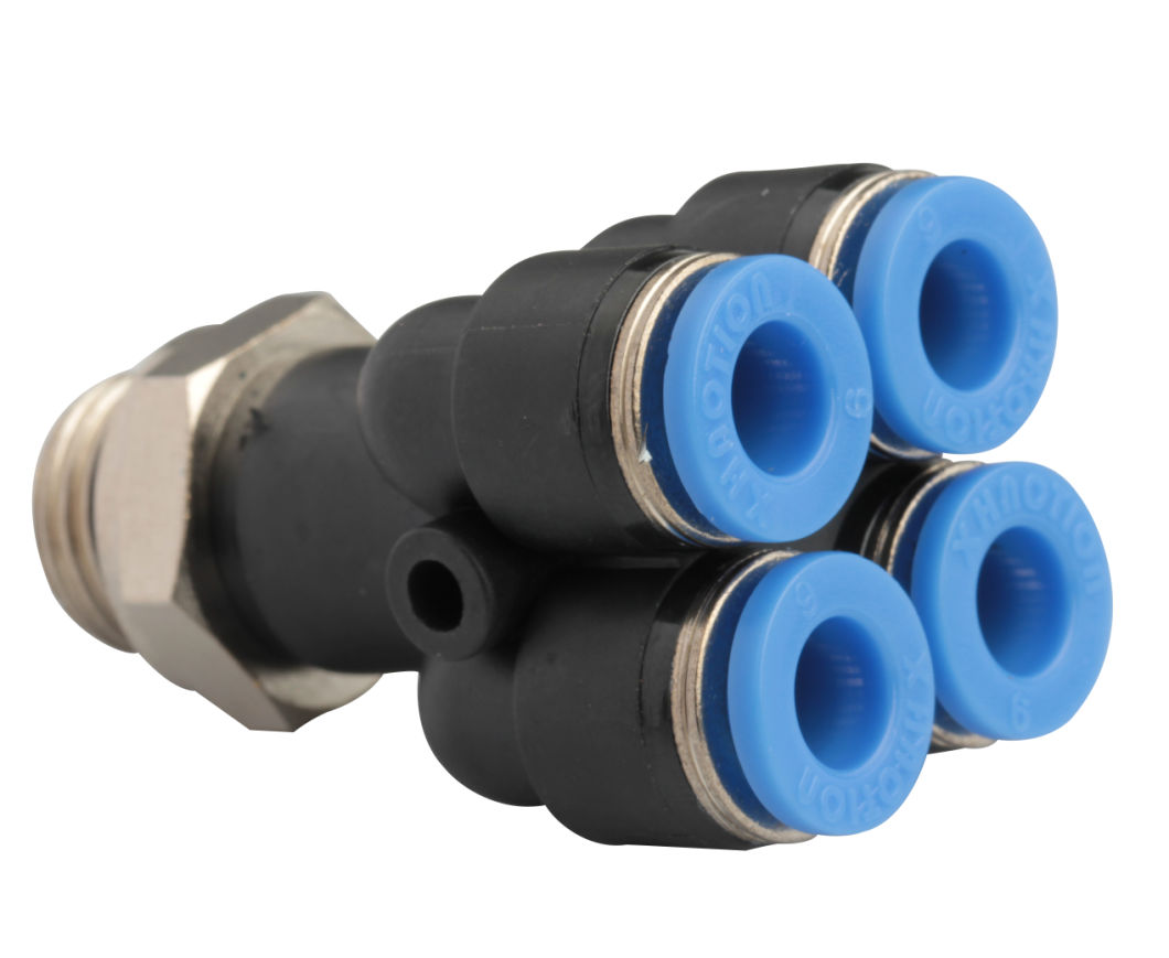 Xhnotion - Pneumatic Push in One Touch Double Y Air Hose Fittings with 100% Tested