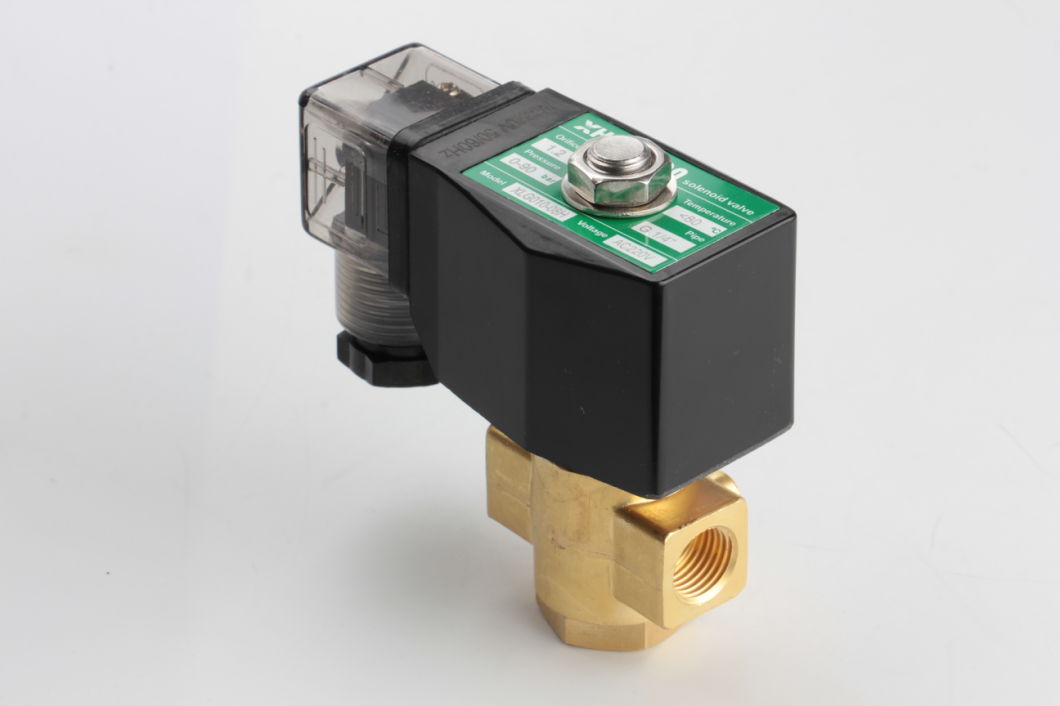 Brass High Pressure 90 Bar Solenoid Valve, AC220V, Normally Open Valve for Air Water Oil
